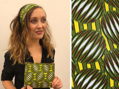 Green headband and purse