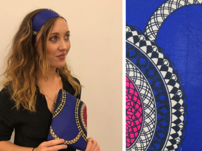 Blue bag and headband